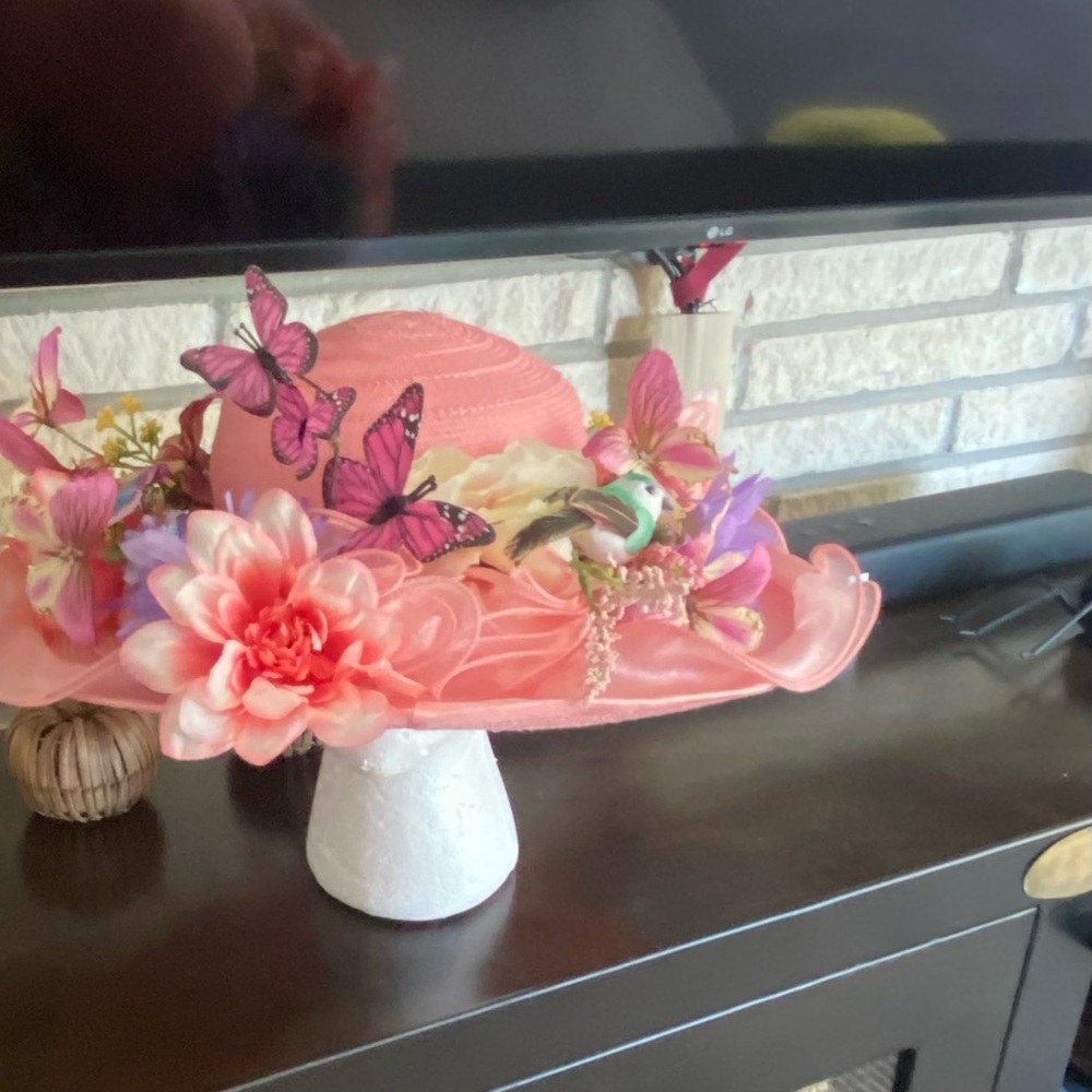Kentucky Derby Hat Elegant pink and floral
